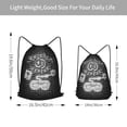 thumbnail image 4 of XMXT Waterproof Gym Bag, Game Motto Neon Print Black Drawstring Backpack for Men, s Black, 4 of 8