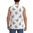 thumbnail image 4 of Lsque Funny Chicken Print Men's Cotton Blend Sleeveless Muscle Shirts (S-3XL)- Moisture Wicking, Odor Protection, UPF 30+,Small, 4 of 8