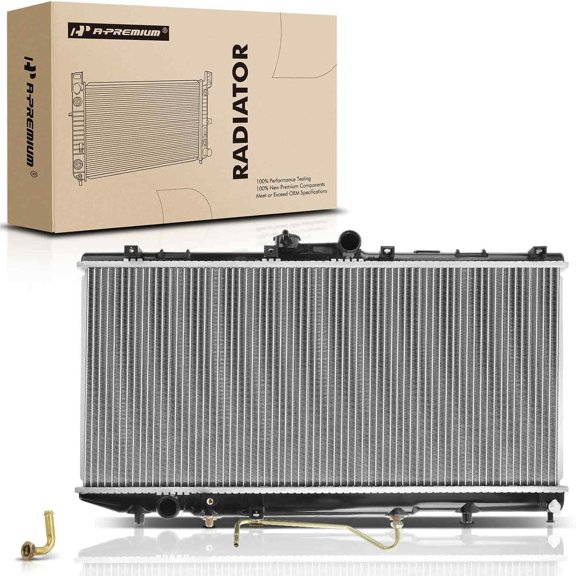 A-Premium Engine Coolant Radiator Assembly with Transmission Oil Cooler Compatible with Toyota Celica 1990-1993 L4 1.6L, Automatic Transmission, Replace# 8011407, 1640016311