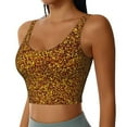 thumbnail image 2 of Pofeuu Golden Glitter Print Sports Bra for Women Sexy Vest Yoga Running Gym Fitness Crop Bras Tops-, 2 of 8