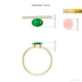 thumbnail image 5 of ANGARA Natural Oval Emerald Off-Centered Solitaire Ring With Diamonds in 14K Yellow Gold for Women (Size-7x5mm) | May Birthstone, Birthday, Anniversary, Jewelry Gift for Women | Natural Emerald Ring, 5 of 9