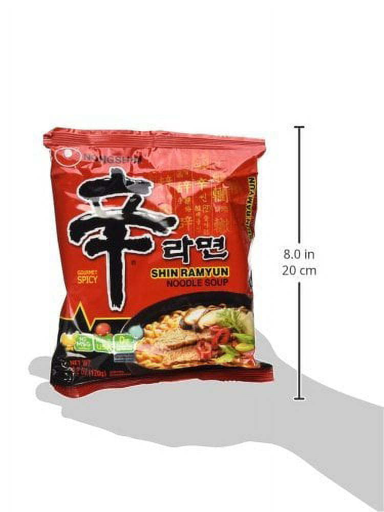Nongshim Shin Noodle Ramyun, Gourmet Spicy Picante, 4.2-Ounce Packages Pack of 16