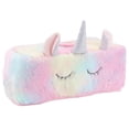 thumbnail image 2 of 1 unid rectángulo caja de pañuelos de peluche de unicornio lindo soporte de papel suave contenedor de pañuelos para restaurante de hotel en casa, 2 of 5
