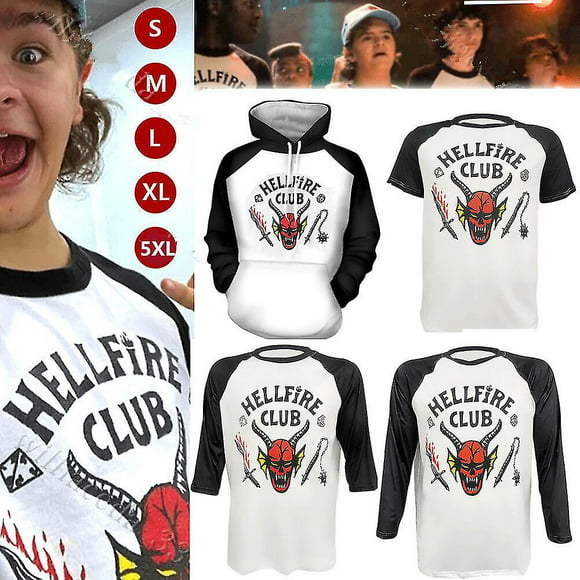 Hellfire Club Hoodies T-shirt Short Sleeve Kids Boys Adults Unisex Short Sleeve
