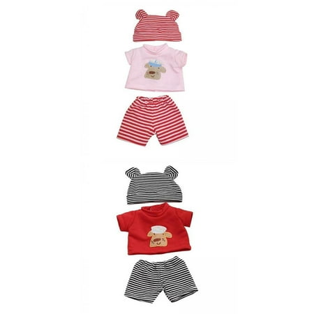 2- 30cm Baby Doll Clothes Outfits Costumes Sleeping Jumpsuit Suit ...