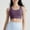 Purple, variant on qelini Sports Bra for Women Wide Strap Breathable Summer Quick Dry Yoga Tank Top Shockproof Sports Bra for Women