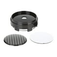 thumbnail image 4 of 4 Pcs 66mm 6 Lugs Matte Black Carbon Fiber Pattern Car Wheel Tyre Center Hub Caps Cover Protector, 4 of 4