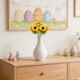 thumbnail image 4 of 1 Pack Artificial Sunflower Bouquet, 3 Head Faux Silk Sunflowers for Vase Centerpiece Wedding Home Table Decor 38cm, Clearance Yellow, 4 of 4
