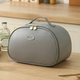thumbnail image 1 of Bolsa de Lonchera Aislante Impermeable de Papel de Aluminio Gran Capacidad 28x19x17cm Tote Portátil Bento para Almacenamiento de Alimentos Verde Beige Gris, 1 of 6