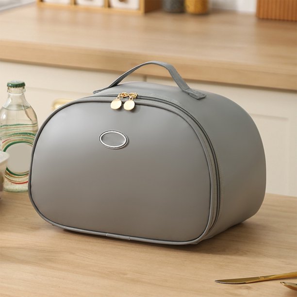 Bolsa de aislamiento impermeable para estudiantes, bolsa de comida con aislamiento de papel de aluminio, bolsa bento semicircular, bolsa de aislamiento portátil para caja de comida