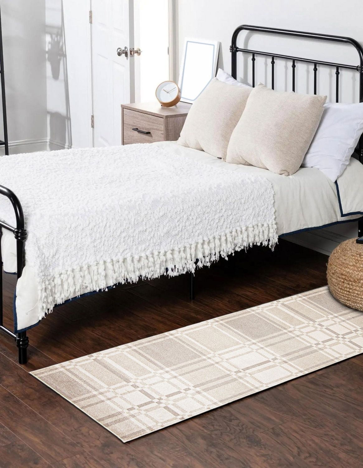 ECARPET Washable Plaid Area Rug & Runner for Kitchen, Bedside, Living Room, Hallway