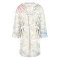 thumbnail image 5 of MEICHEN Plush Robes for Women Women's Fleece Plush Robe Long Warm Plush Bathrobe Loungewear Jacket Printed Comfort Robe Women's Robes, 5 of 5