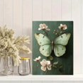 thumbnail image 2 of Qisvanset Framed Canvas Wall Art 12x16 Inch Green Butterfly Floral Nature Home Office Decor, 2 of 5