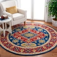thumbnail image 2 of SAFAVIEH Aspen Issabellarose Floral Bordered Wool Area Rug, Red/Blue, 7' x 7' Round, 2 of 7