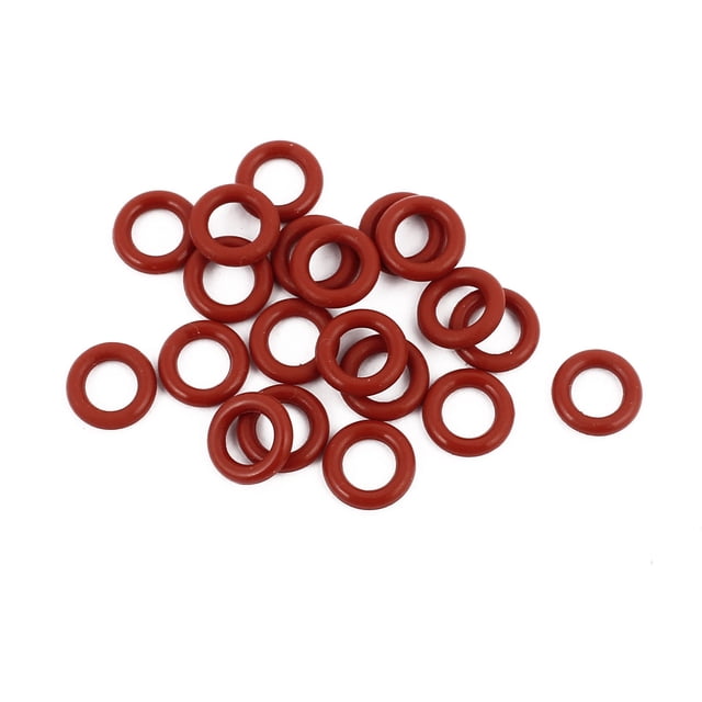 20 piezas de anillos en O de goma NBR de 9 mm x 1.9 mm, anillos de sellado resistentes al calor, grommets rojos