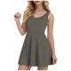 thumbnail image 1 of Vestido de tenis para mujer con pantalones cortos incorporados: color liso, diseño con bolsillos, lavable a máquina, para la playa, el deporte y las vacaciones, tallas estadounidenses 4-12 (S-XXL), 1 of 8
