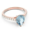 thumbnail image 3 of 2.30 Ct Beautiful Natural Diamond Aquamarine Gemstone Engagement Ring for Ladies Solid 18K Rose Gold Size 8 by Diamond-Capitals, 3 of 8