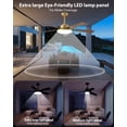 thumbnail image 4 of Ventilador de techo Vaczon de 52" negro y dorado con luz LED, 6 velocidades, 4 of 9