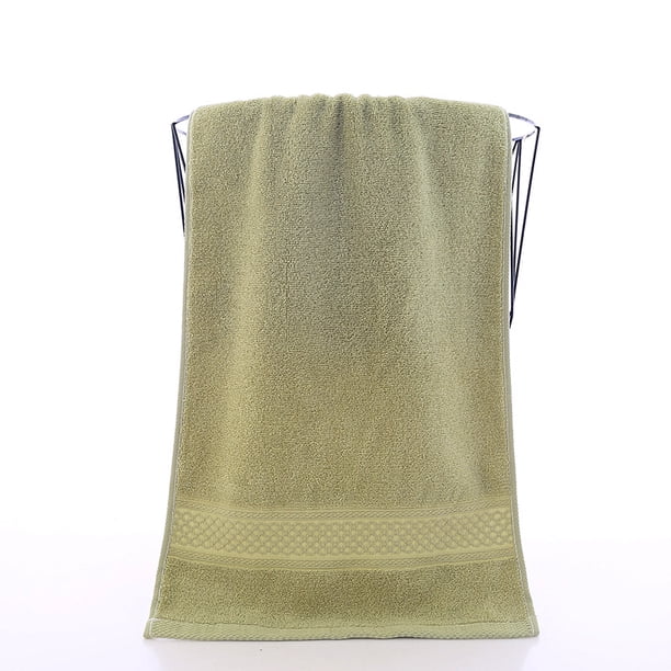 Nvzi Toallas de 3 piezas, 70 x 140 cm, de algodón liso, ligeras y de secado rápido, ideales para el baño y el aseo (verde hierba).