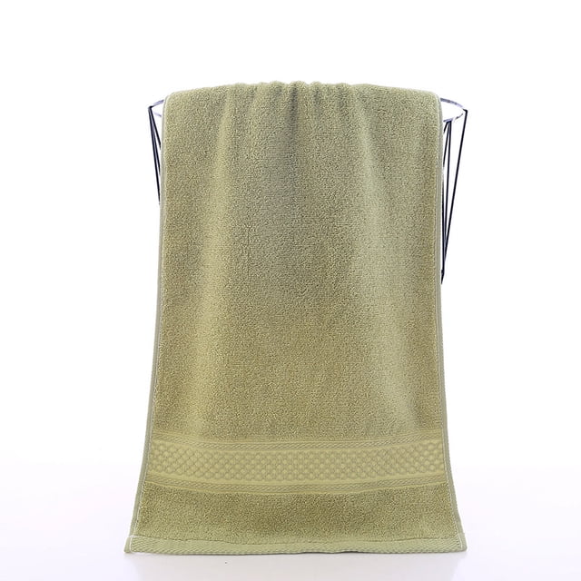 Namzi Toallas de 3 piezas, 35 x 75 cm, de algodón liso, ligeras y de secado rápido, ideales para el baño y el aseo (verde hierba).