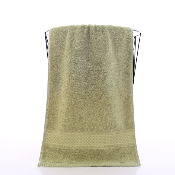 Namzi Toallas de 3 piezas, 35 x 75 cm, de algodón liso, ligeras y de secado rápido, ideales para el baño y el aseo (verde hierba).