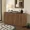 Walnut-Marble-patterned countertop, variant on 64" Fluted Sideboard Buffet Cabinet with Storage, Modern Credenza Cabinet with Adjustable Shelves, Faux Marble Top Console Table for Dining Room Living Room Kitchen, Walnut