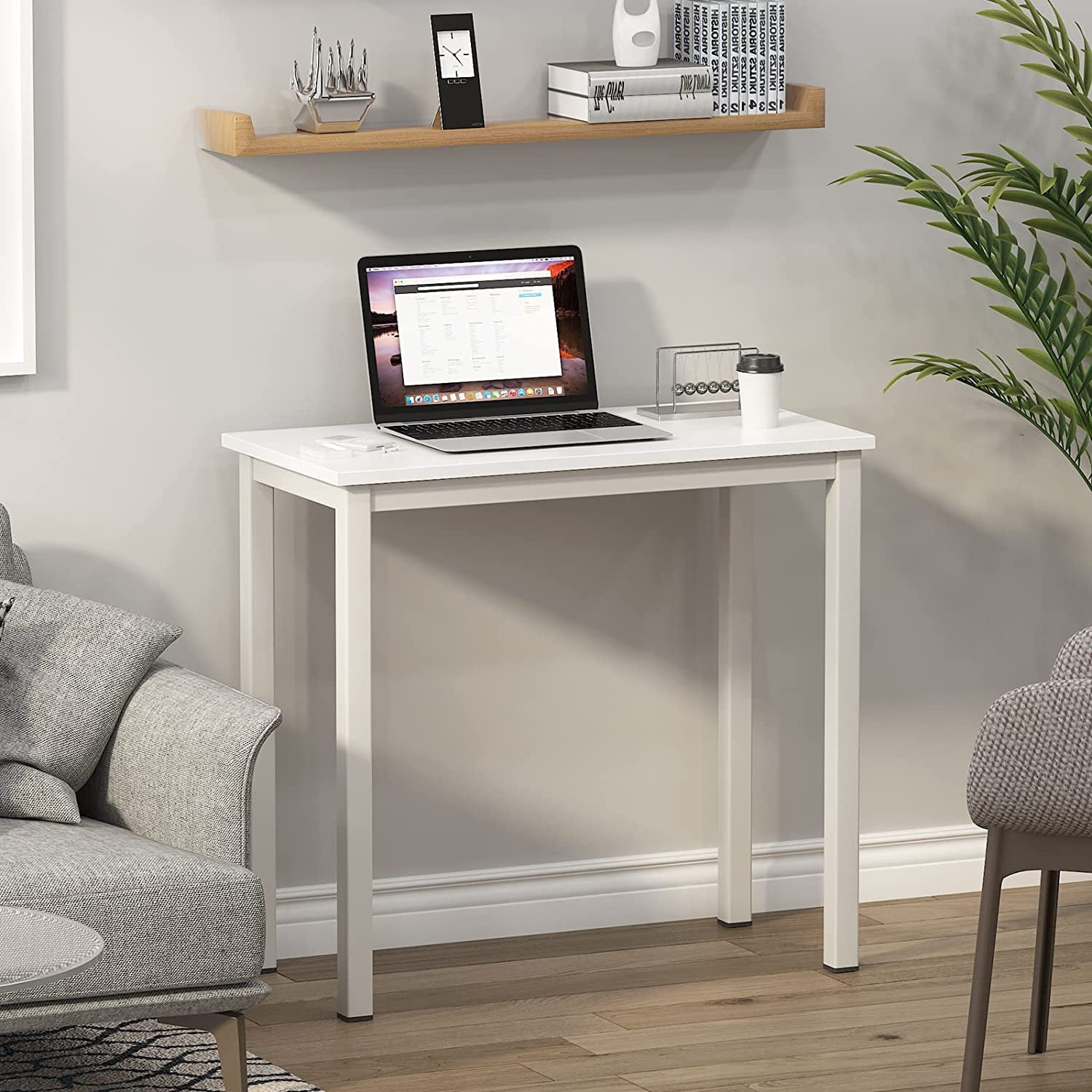 Soges 31.5" Small Desk Computer Desk Home Office Desk Writing Table White