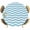 White Blue, variant on Round Fitted Tablecloths with Elastic Edge Red White Stripe Water Ripple Oil-Proof Waterproof Wipeable Table Cover,55" - 60"