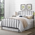 thumbnail image 4 of Bowery Hill Queen Metal Spindle Headboard/Footboard Set in Black, 4 of 12