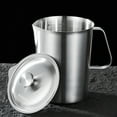 thumbnail image 3 of Commercial Grade 2L Stainless Steel Milk Jug With Measurement Scale Leakproof Lid Barista Milk Frothing Pitcher For Latte Coffee Cappuccino Smoothies Multi Beverage, 3 of 7