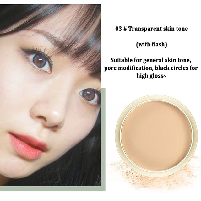 WIFKLSIIPG Soy Milk Transparent Pressed Powder Long Lasting Oil Control Face Foundation Skin Finish Concealer