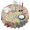 Pioneer Flower Floral, variant on Pioneer Flower Floral Print Pattern Round Tablecloth 60"x60",Wrinkle Wipeable Table Cloth for Kitchen Dining Room Picnic Patio Party