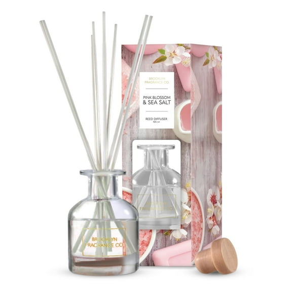 Brooklyn Fragrance Co. Spring Spa Aroma Diffuser - Pink Blossom and Sea-Salt Scent - 100ML