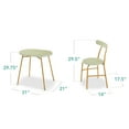 thumbnail image 7 of Best Choice Products 3-Piece Oval Dining Table Set, Modern Small Kitchen Dinette w/ 2 Chairs - Sage Green/Gold, 7 of 7