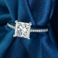 thumbnail image 5 of Jewelerix Princess Cut Solitaire Engagement Ring White Gold Pave Band Ring Square Moissanite Proposal Ring Modern Elegant Bridal Jewelry, 5 of 8