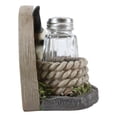 thumbnail image 2 of Rustic Western Wagon Wheel Ropes Longhorn Cow Skull Salt Pepper Shakers Holder, 2 of 8