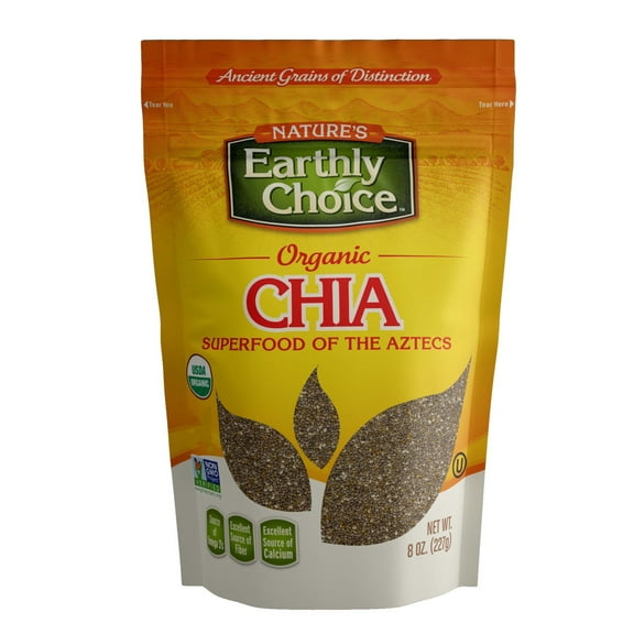 Pack of 6, Natures Earthly Choice Organic Chia Seeds, 8 oz