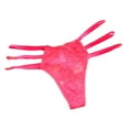 thumbnail image 3 of Women's Sexy Embroidered Thong - Ice Silk Hollow Double Strap Underwear for Comfort & Style, 3 of 5