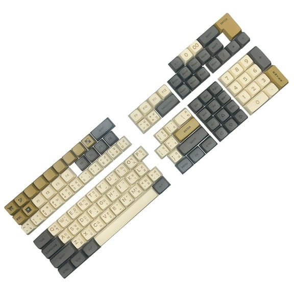 Thai Keycaps XDA Profile PBT Keycaps Set for MX Switches, 61/64/68/75/87/98/104/108 Mechanical Keyboards Keycaps