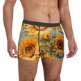 thumbnail image 4 of Salouo Sunflower Field Art Print Men's Boxer Briefs,Breathable Underwear Elastic Waistband Briefs for Men -XX-Large, 4 of 8