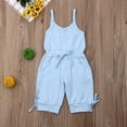 thumbnail image 2 of Girls Spaghetti Strap Rompers, One-piece Outfits, Solid Color Jumpsuit, 2 of 7