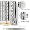 thumbnail image 5 of Black White Boho Kitchen Curtains Tribal Small Short Cafe Window Curtains Geometric Rod Pocket Nordic Modern Striped Bathroom Window Drapes Treatment Tier Curtains 2 Panels (27.5x36 Inch), 5 of 6
