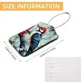 thumbnail image 5 of Woodpecker Square PU Leather Luggage Tags, 2 Pack, with Privacy Cover and Stainless Steel Ring - Suitable for Travel, Backpack, Handbag - Bag Tags, Handbag Tags, 5 of 7