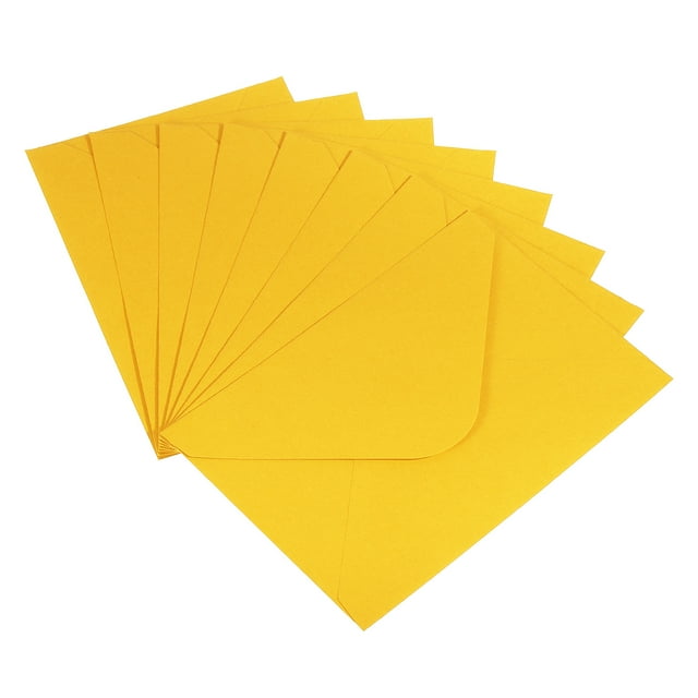 Uxcell Mini Envelopes Gift Cards Business Cards Envelope for Weddings, Yellow 50 Pack