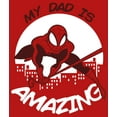 thumbnail image 2 of Girl's Marvel My Dad is Amazing Cartoon Spider-Man Graphic Tee Red Large, 2 of 5