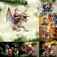 thumbnail image 5 of LanSuare Christmas Dinosaur and Santa Claus Ornament, 3.14Inch Multicolour Cute Dinosaur and Santa Claus Pendant, Suitable for Vehicle Interior, Gift Giving, Christmas Tree Decor, 5 of 5
