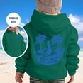 thumbnail image 4 of Girls Boys Palm Hoodies Sweatshirts Cute Preppy Hoodie Dark Green 7-8 Years, 4 of 8