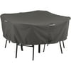 Classic Accessories Ravenna Square Table and Chair Patio Furniture Storage Cover, Medium, Dark Taupe