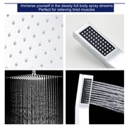 Cobbe Shower Set 12-inch Rainfall Shower Head with Handheld Sprayer Shower system for Bathroom Rough-in Valve Body and Trim Included Chrome