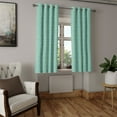 thumbnail image 2 of Ambesonne Grommet Curtain, , 50"x96", Seafoam and Ivory, 2 of 5